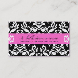 311 Belladonna Damask Golden Pink Business Card