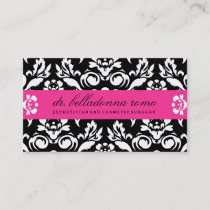 311 Belladonna Damask Hott Pink Business Card