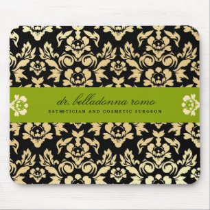 311-Belladonna Damask Lime Mousepad