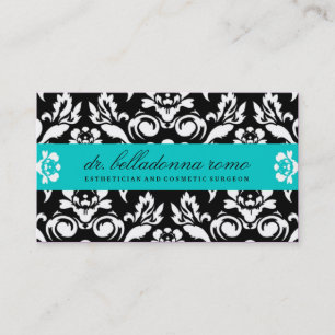 311 Belladonna Damask Turquoise Business Card