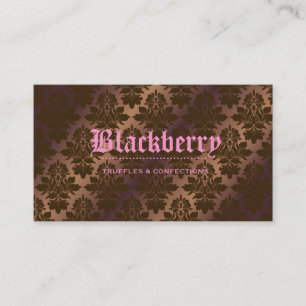 311- Blackberry "Pure" Chocolate Truffle Damask Business Card