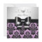 311 Blackberry Purple Damask Black Bow | Baby