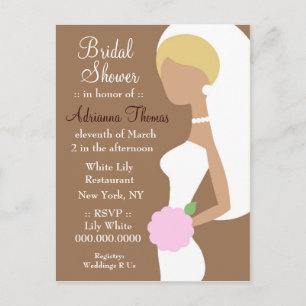 311-BLONDE BRIDE SHOWER INVITATION