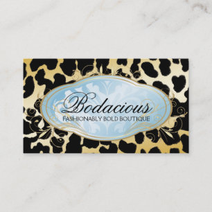 311 Bodacious Boutique Golden Leopard Spots Business Card