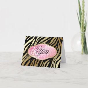 311 Bodacious Boutique Zebra Thank You Card