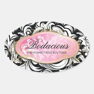 311 Bodacious Lavish Boutique leopard Spots Oval Sticker