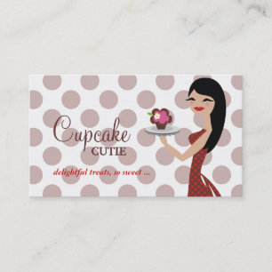 311 Candie Cupcake Cutie Red Straight Black Hair Business Card