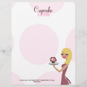 311-Candie the Cupcake Cutie Blonde Customized Letterhead