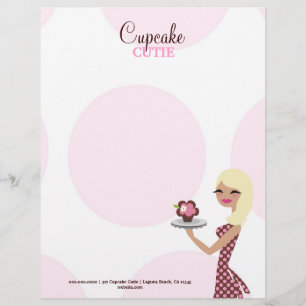 311-Candie the Cupcake Cutie Light Blonde Custom Letterhead