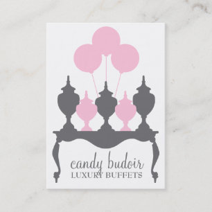 311 Candy Buffet Pink Grey Business Card