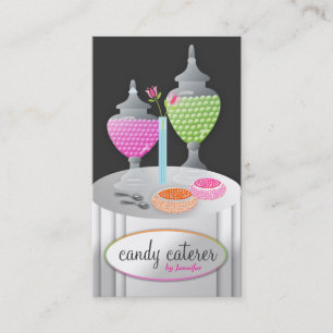 311-Candy Caterer   Charcoal Business Card
