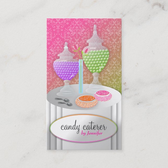 311 Candy Caterer Purple Lollipop Fade Business Card (Front)