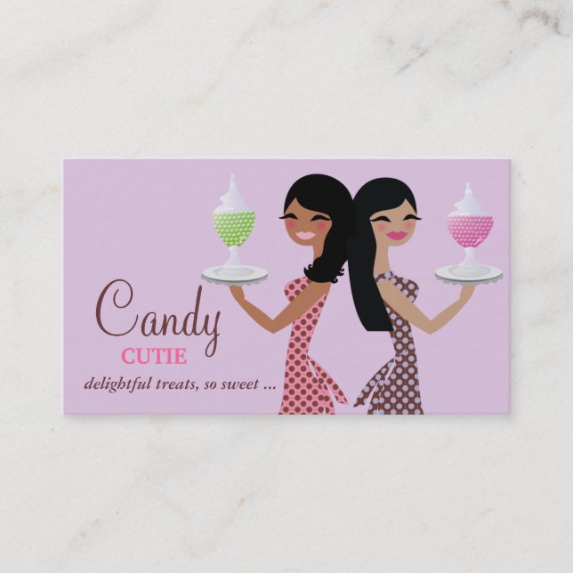 311 Candy Cuties Brunette Duo Business Card (Front)