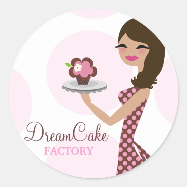 311 Carlie the Cupcake Cutie Brunette Sticker (Front)
