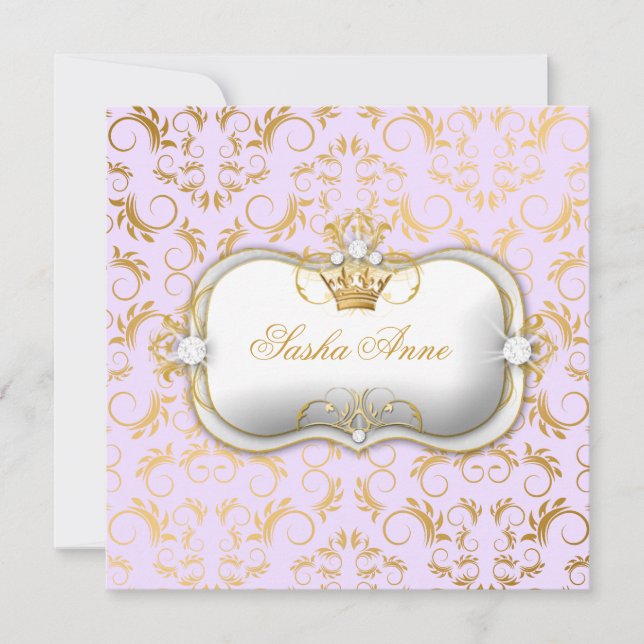 311 Ciao Bella Golden Divine Lilac Invitation (Front)