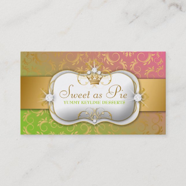 311-Ciao Bella Golden Divine Lollipop Fade Business Card (Front)