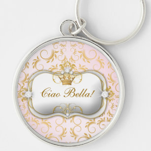 311 Ciao Bella Golden Divine Pink Key Ring