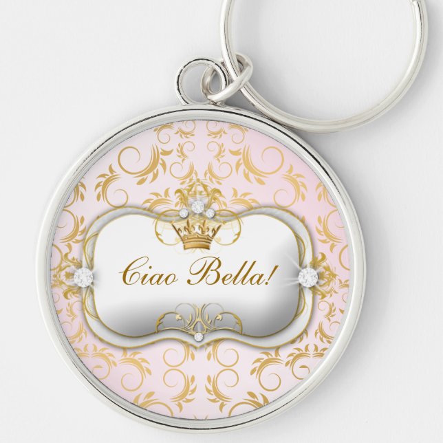 311 Ciao Bella Golden Divine Pink Key Ring (Front)