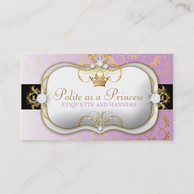 311-Ciao Bella Golden Divine Purple Business Card (Front)