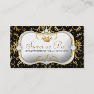 311-Ciao Bella Golden Divine Rich Black Business Card