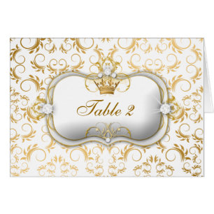 311 Ciao Bella Golden Divine White Table Cards