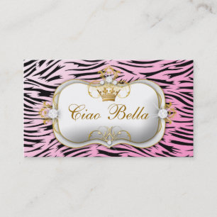 311 Ciao Bella Hip Zebra Pink Business Card
