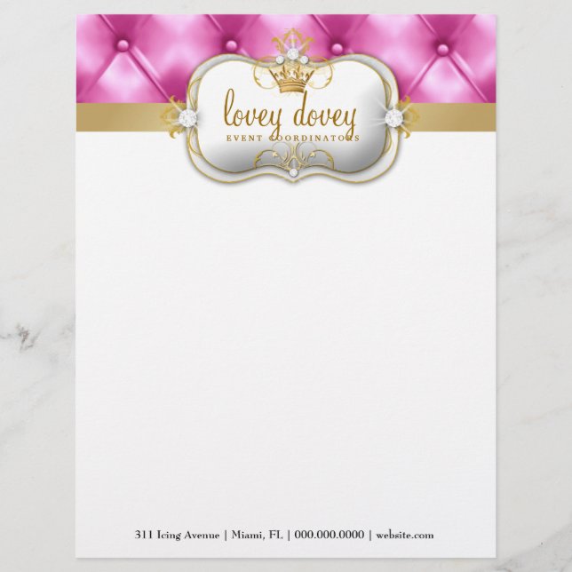 311 Ciao Bella Pink Tuft Customised Letterhead (Front)