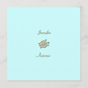 311-Coastal Seaturtle Blue Invitation