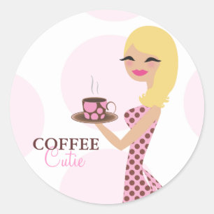 311 Coffee Cutie Blonde Wavy Sticker