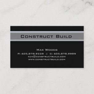 311 Construction Contractor Metal Business Card 10