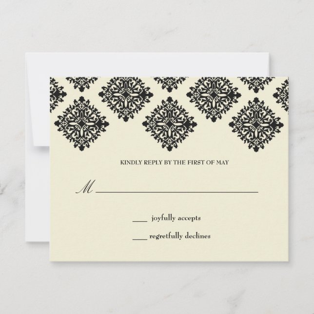 311 Contessa Cream & Black Reply Card (Front)