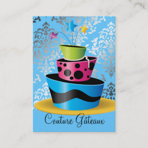 311 Couture Gâteaux Multi Blue Premium Pearl Pape Business Card