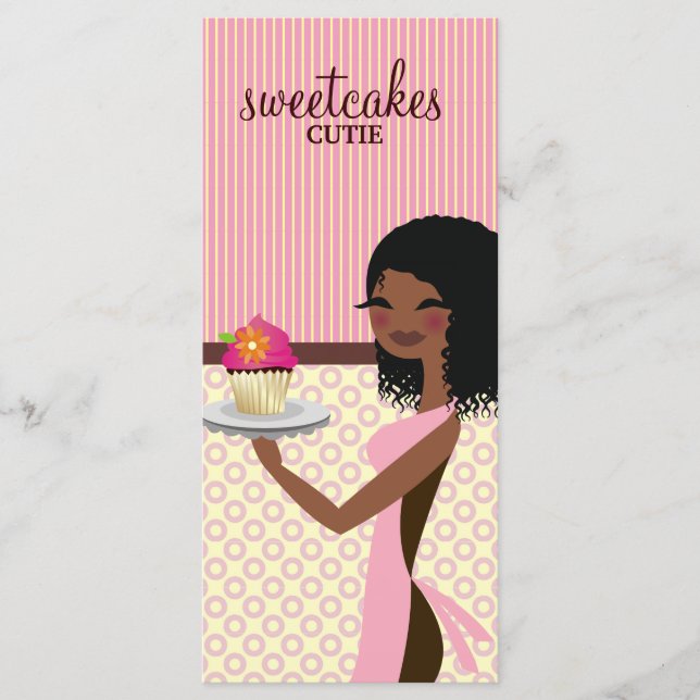 311 Cupcake Cutie African American Pink Menu (Front)