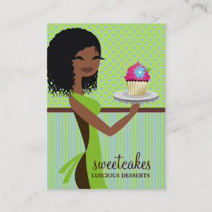 311 Cupcake Cutie Blue Green Business Card