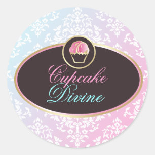311 Cupcake Divine Dreamy Damask Sticker