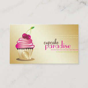 311-Cupcake Paradise Monogram Business Card