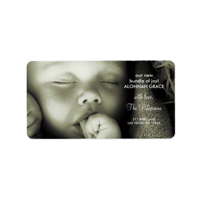 311-Customisable Baby Address Label (Front)