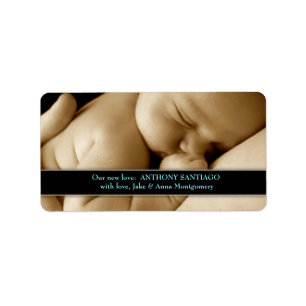 311-Customisable Baby Boy Address Label