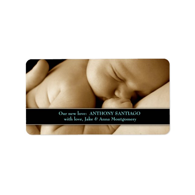 311-Customisable Baby Boy Address Label (Front)