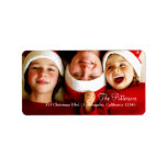 311 Customisable Christmas Photo Label<br><div class="desc">Design by Jill McAmis,  copyright 2010. Photo can be replaced with your own!</div>