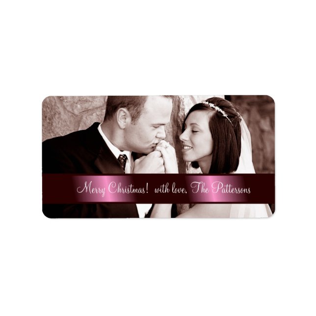 311 Customisable Newlywed Christmas Label (Front)