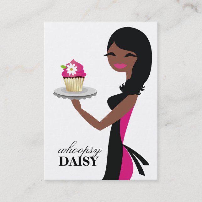 311 Daisy the Cupcake Cutie African American Business Card (Front)