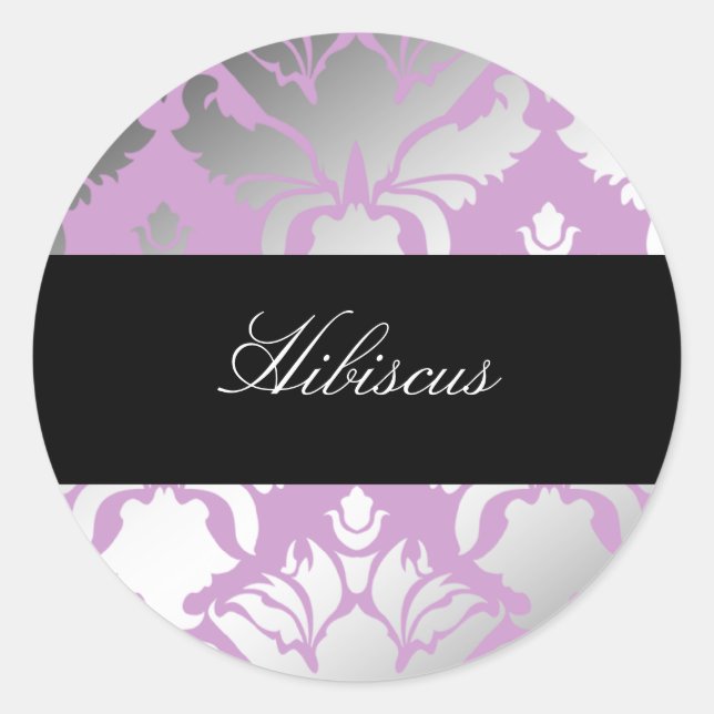 311-Damask Shimmer Lilac Sticker (Front)