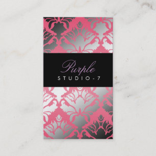 311 Damask Shimmer Passion Pink Program Business Card