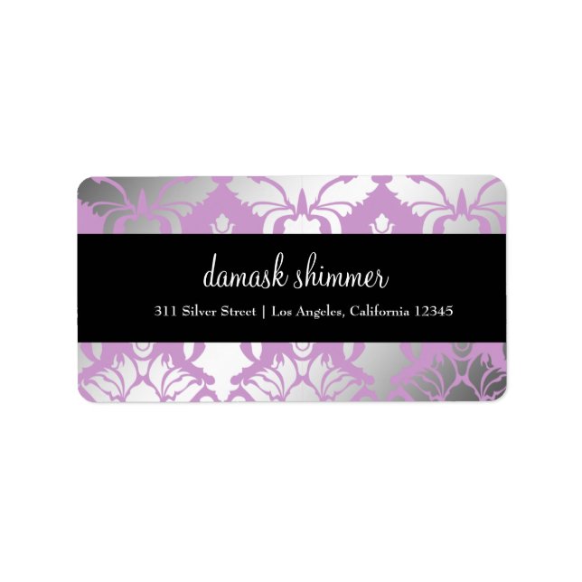 311-Damask Shimmer Purple Label (Front)