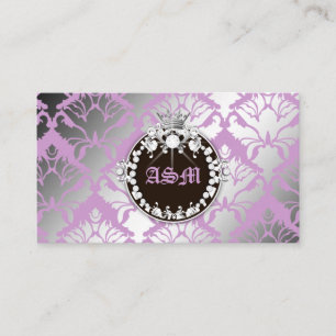 311-Damask Shimmer Queen Purple - Brown Medallion Enclosure Card