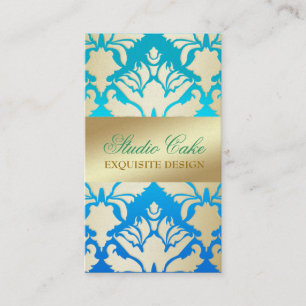 311 Damask Shimmer Tropical Blue Fade Business Card