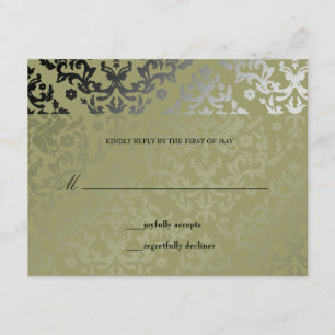 311-Dazzling Damask Alligator RSVP card