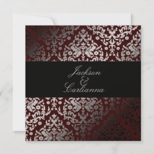 311-Dazzling Damask Chocolate Invitation