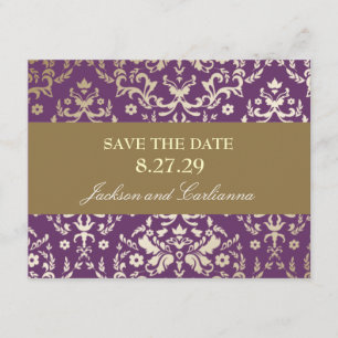 311-Dazzling Damask Gold Ivory Save the Date